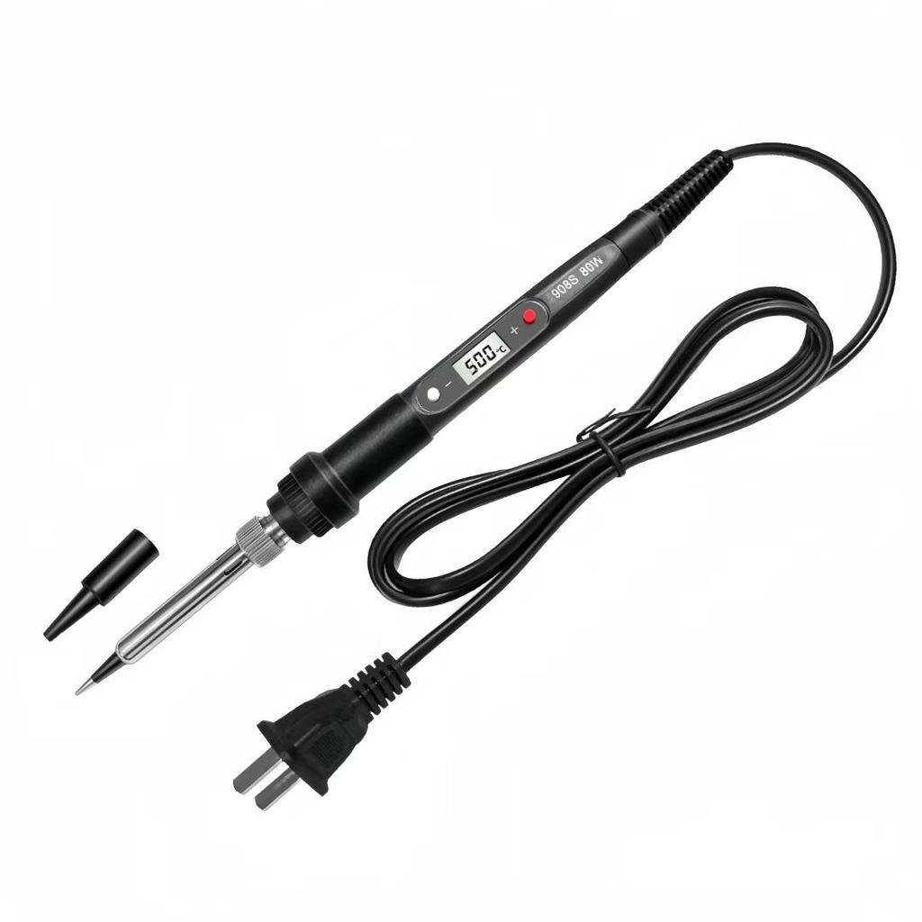 60W Adjustable Temperature Digital Soldering Iron Set - Household 80W Welding Repair Tools