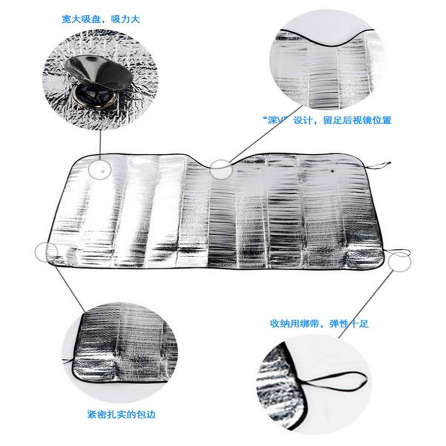 Car Silver Windshield Sun Visor Cover Block Foldable Sun Shade AntiUV Protector
