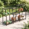 Garden Tool Organizer Heavy Duty Garage Storage Rack with Hooks Space-Saving