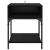 Nightstand Set of 2 Black Oak Effect 40 x 40 x 50 cm