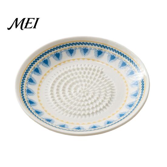 Ceramic Garlic Grater Grinder, Multi-Functional Grating Plate, Manual Ginger Serving Dish Zester Bowl, All-in-One Prep Mixing Dish, Kitchen Tool And