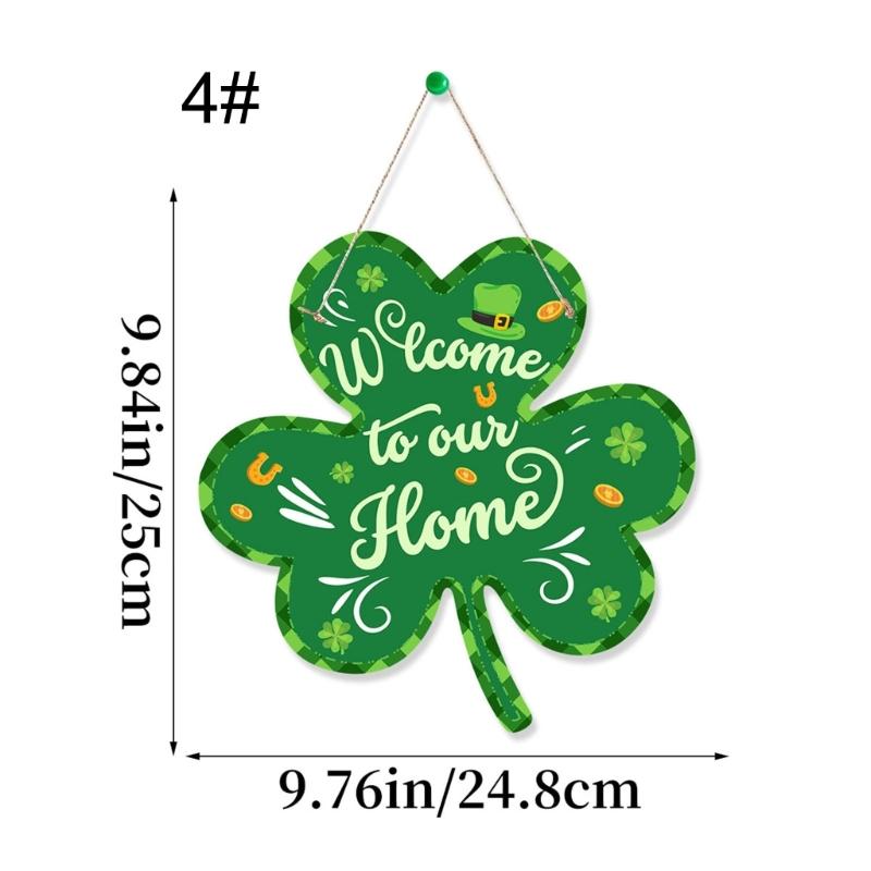 Enhances Holiday Decors with Patrick's Day Leaves Sign Welcome Door Sign for Both Indoor and Outdoor Use Decors