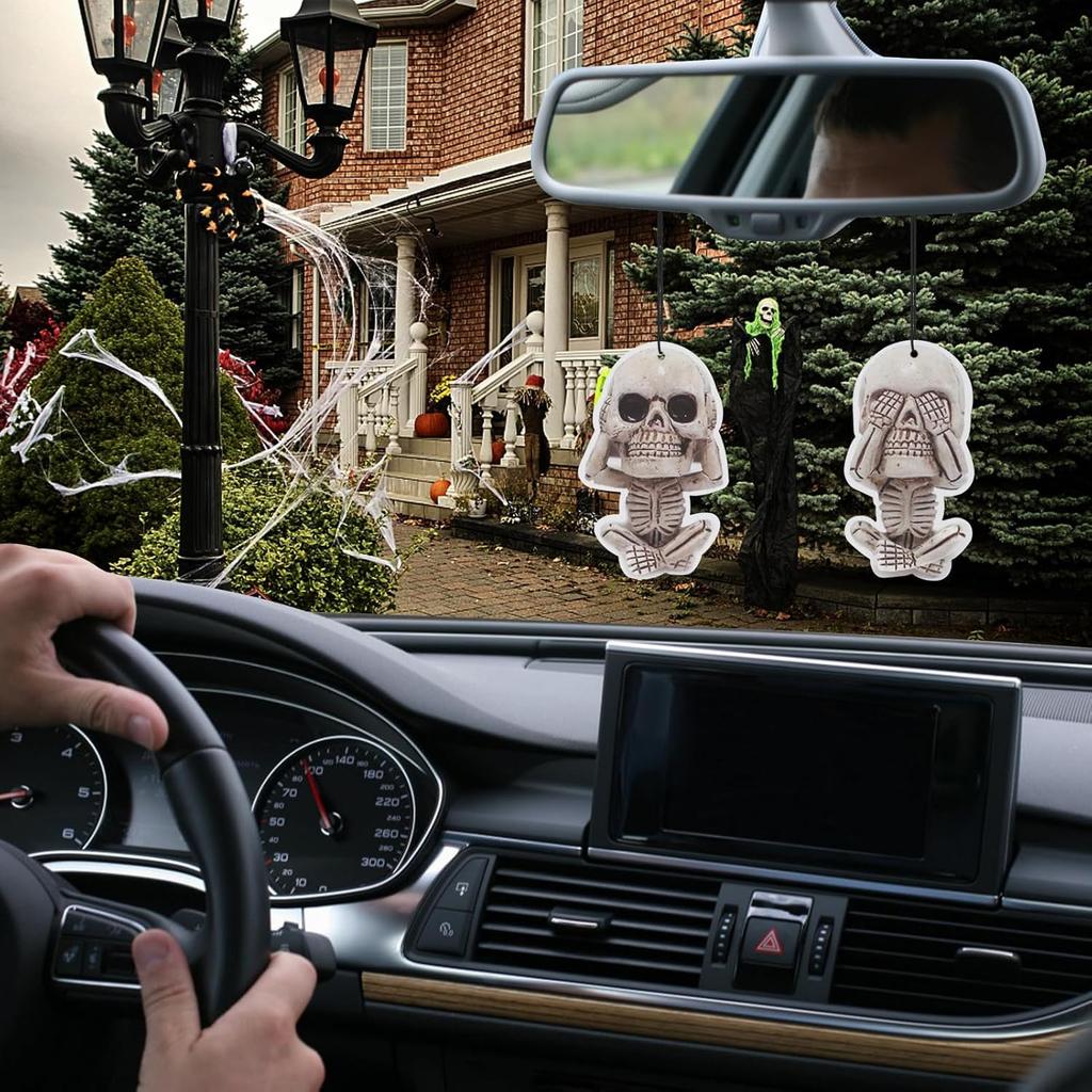 BOCACUE Car Air Freshener Hanging Set of 6 Evil Skull