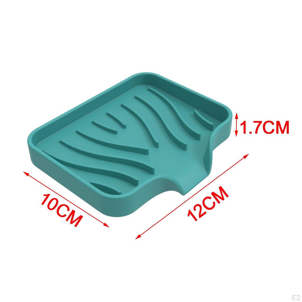 Portable Soap Drain Rack Plate Tray Storage Case No Slip Decorative Box Silicone