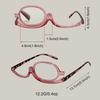 A Pair of PC Cosmetic Mirror Reading Eyeglasses for Daily Wear Rotating Monocle Women Makeup Anti-blue Reading Eyeglasses for Daily Wear