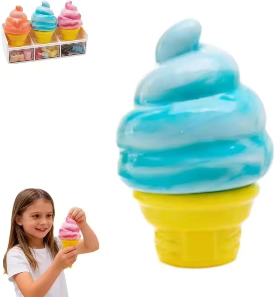 Nice Cream Eistüte Needoh Sensorisches Stressabbau-Spielzeug Geeignet für Angstzustände und Konzentration Schreibtisch Sensorischer Würfel Geeign