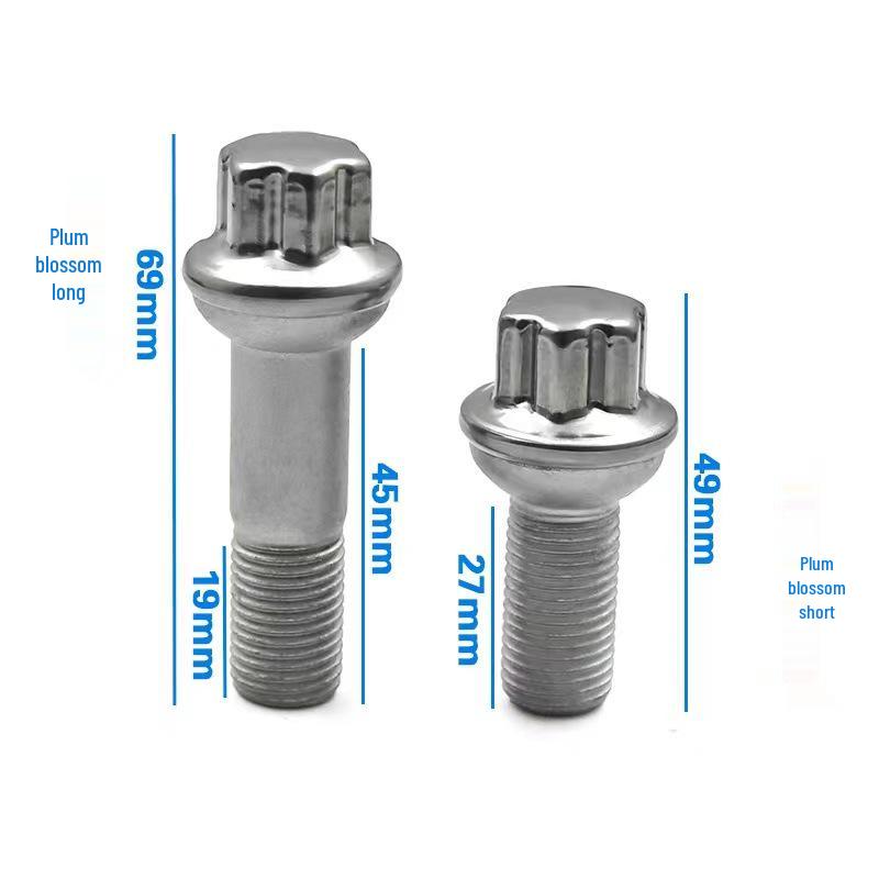 

Compatible Tire Bolts for Mercedes-Benz A/B/C/E/S/G/GLK/R/GL/ML Class (A0009908307)