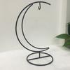 Black Moon Shape Hanging Plant Holder Iron Frame For Miniature Landscape Display Geometric Home Garden Plant Ties Supports