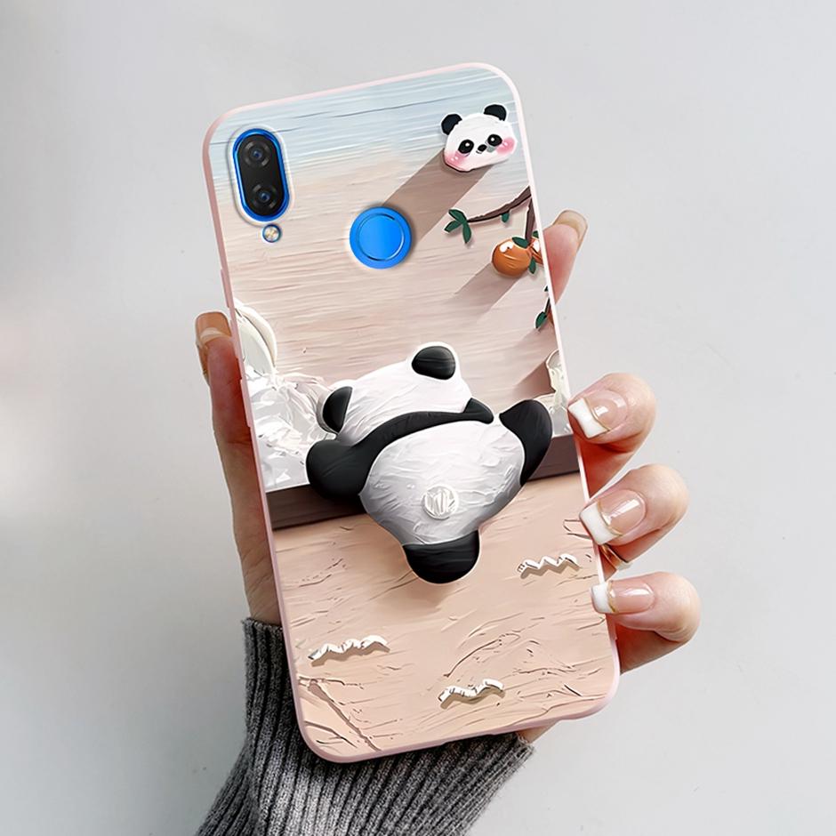 Cute Rabbit Photograph Phone Case For Honor 10 Lite Liquid Silicone Cover Shell For Huawei P smart 2019 Graffiti Bumper