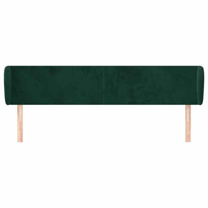 Tête de lit - Maison Exclusive - Velours vert foncé - 183 x 23 x 78/88 cm - Hauteur réglable
