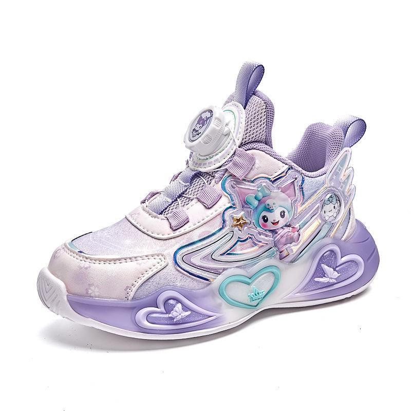 2025 Autumn New Girls Children's Sports Shoes Girls Leather Casual Running Shoes Lightweight Breathable Student Shoes