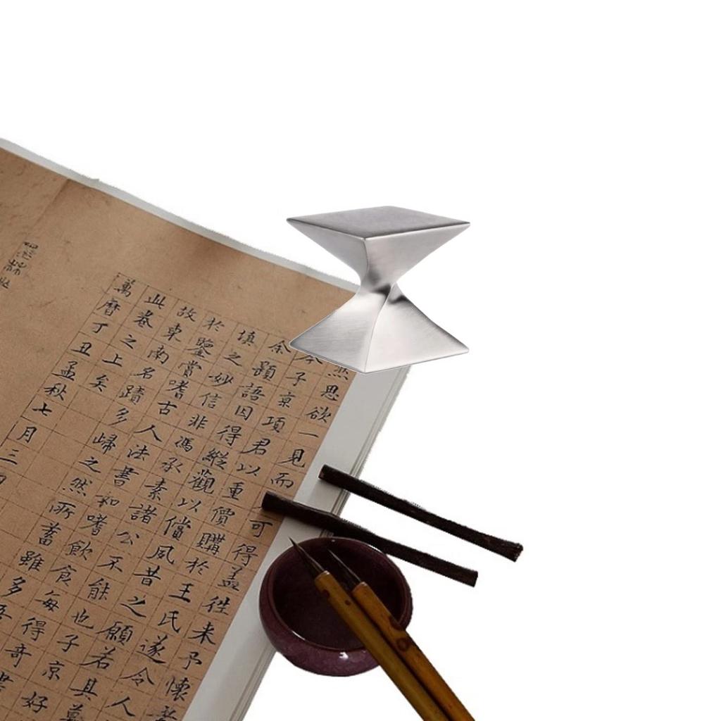 ArtsOnDesk Modern Art Paperweight Stainless Steel with Satin Patent Perfect as a Calligraphy Gift or ST206B, Finish, Pending, Figurine.