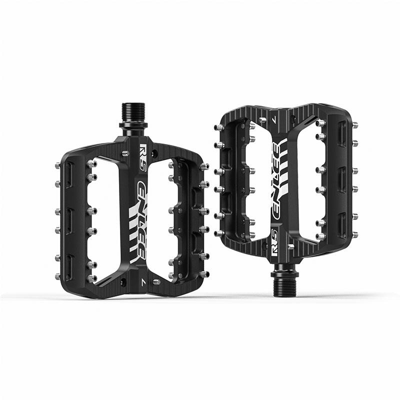 

ENLEE Bicycle Pedals Sealed DU Bearing Nonslip Pedal Mountain Road Bike Cycling Aluminum alloy Platform Mtb Pedal Accessories R5 black