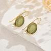 2025 New Style Hot Selling Women's Jewelry, Geometric Inlaid Emerald Earrings Versatile High Sense