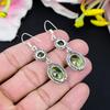 Tsavorite Gemstone Handmade 925 Sterling Silver Jewelry Earring 2.56" KG-430