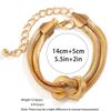 foxanry Snake Chain Bracelet For Women Fashion Minimalist Creative Lines Crossed Anniversary Jewelry Accessories Gifts