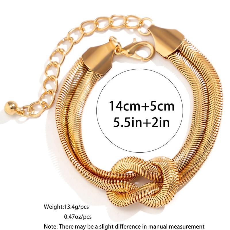 foxanry Snake Chain Bracelet For Women Fashion Minimalist Creative Lines Crossed Anniversary Jewelry Accessories Gifts
