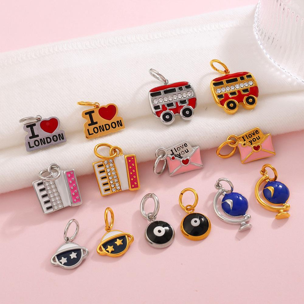Yori 2Pcs Fun and Colorful Drip Pendant Cute Star Moon Planet Shaped DIY Jewelry Accessories for Making Jewelry Accessories