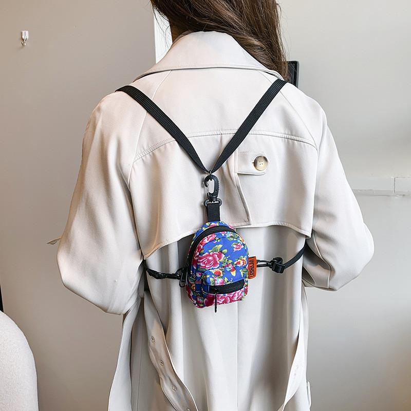 

Gradient Pattern Unisex Trendy Backpack Waterproof Coin Card Case Headphone Bag Small Crossbody Bag Key Bag Green синій