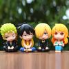 One Piece Series Sitting Pose Figurines: Luffy, Zoro, Nami, George - Blind Box Collectibles