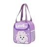 Insulated Lunch Bag Cartoon Design Portable Handheld Thermal Food Storage Cooler Bag for Work School Travel with Mesh Side Pocket and Zipper Closure