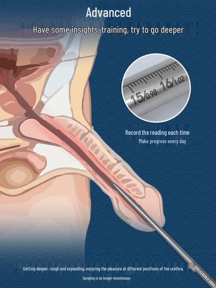 Metal Dowsing Rod Urethral Dilator & Masturbator Toy