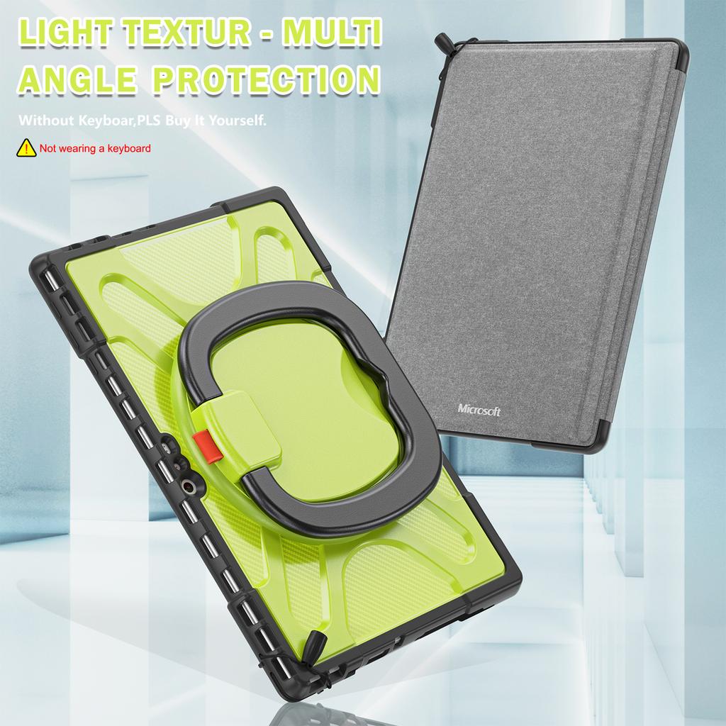 Rotating Stand Handle Grip Case For Microsoft Surface Pro 4 5 6 7 7 Plus 12.3 inch Heavy Duty Cover Keyboard Connection Support