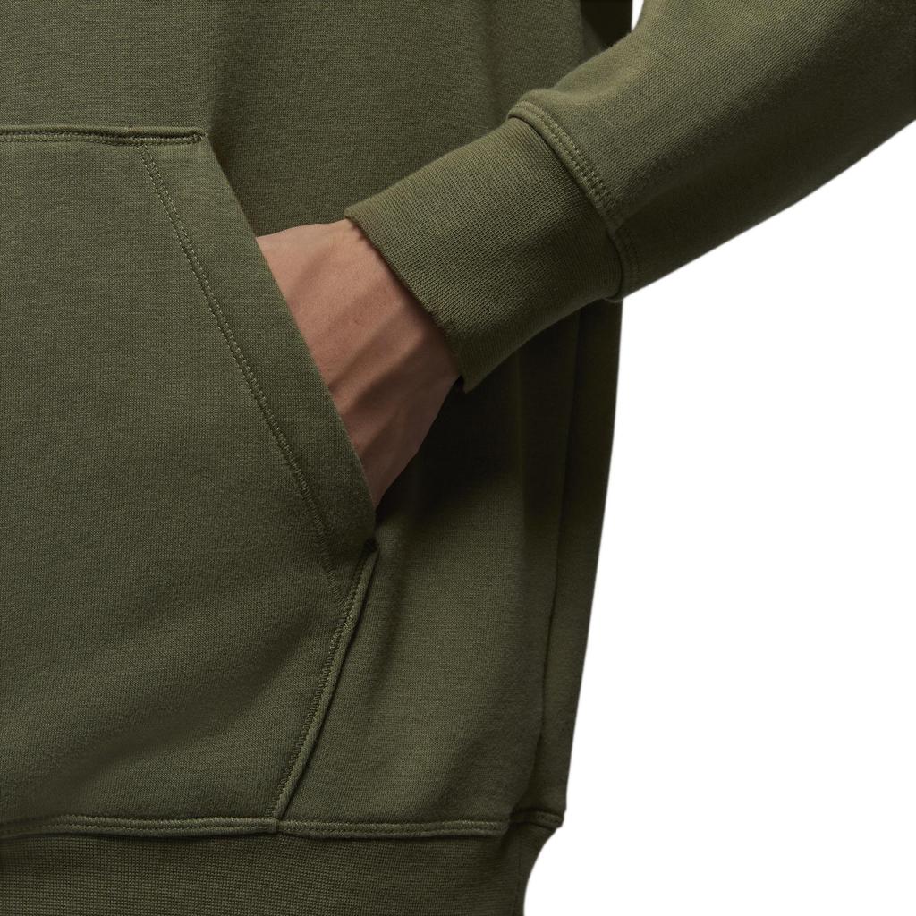 Jordan Brooklyn Fleece Hooded Comfortable Pullover Long Sleeve Sweatshirt Men Sweatshirt Olive-Green Coal-Black HV5046222