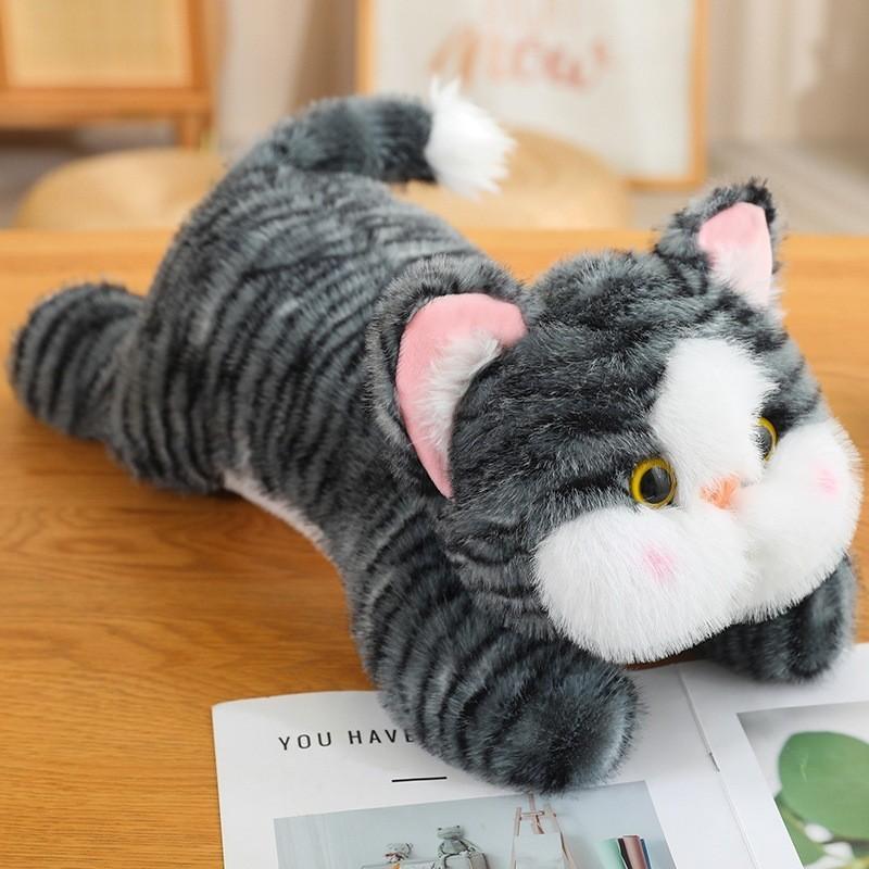 Cute Floppy Cat Plush Toy Soft Pp Cotton Kids Comfort Pillow Stuffed Animal