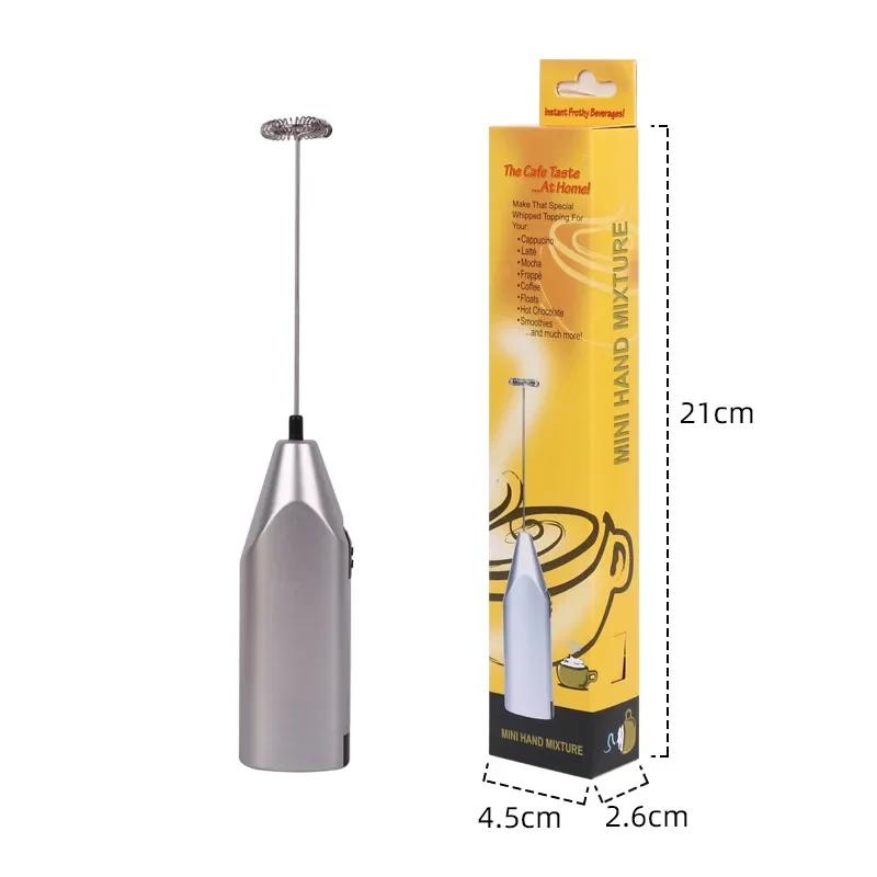 Kitchen Electric Hand Whisk Mixer Coffee Milk Egg Beater Stainless Steel Frother Egg Electric Mini Handle Stirre cooking gadgets