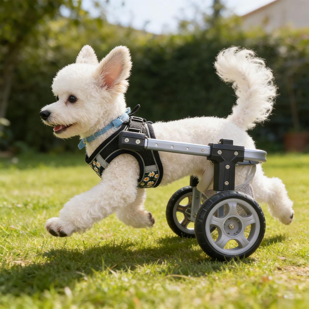Lightweight Adjustable Pet Wheelchair Two Wheel Mobility Support For Disabled Dog Various Size Option
