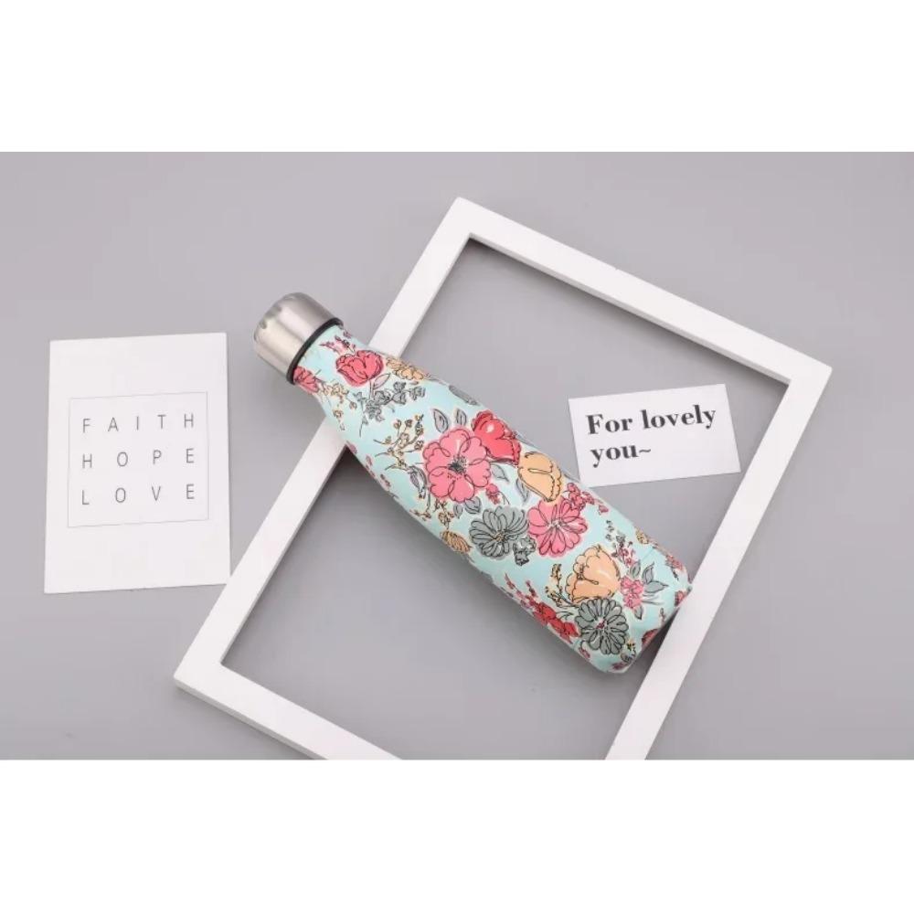 500ml Sportvattenflaska Elektroplätering Cola-mugg 304 Rostfritt Stål Vakuumisolerad Drickartiklar Dricksglas Personlighet