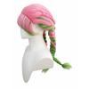 Demon Slayer Kanroji Mitsuri Cosplay Wig|Pink-Green Gradient Double Braids|Anime Role-Play Hairstyle|High-Temp Fiber Synthetic