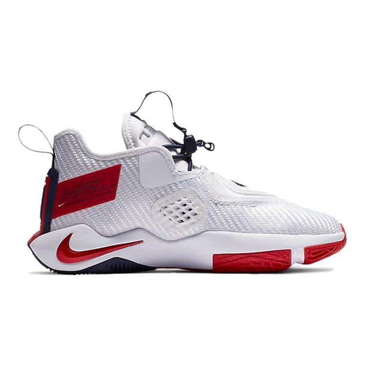 Nike LeBron Solder 14 White University Red GS CN8689-100
