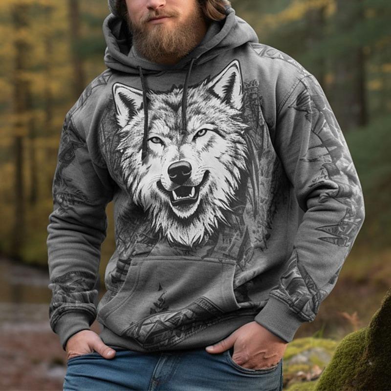 Men's Loose Top Fashion Printed Sweatshirt Casual Hoodies Sweatshirts Men’s