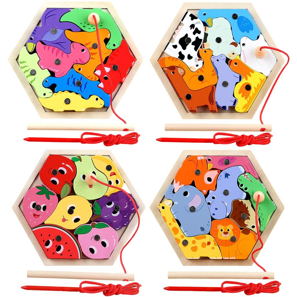 Shinse Wooden Shape Matching Puzzle for Children Ages and Montessori Brain Fingertip Early Educational Shape and Geometry English Language Boys and