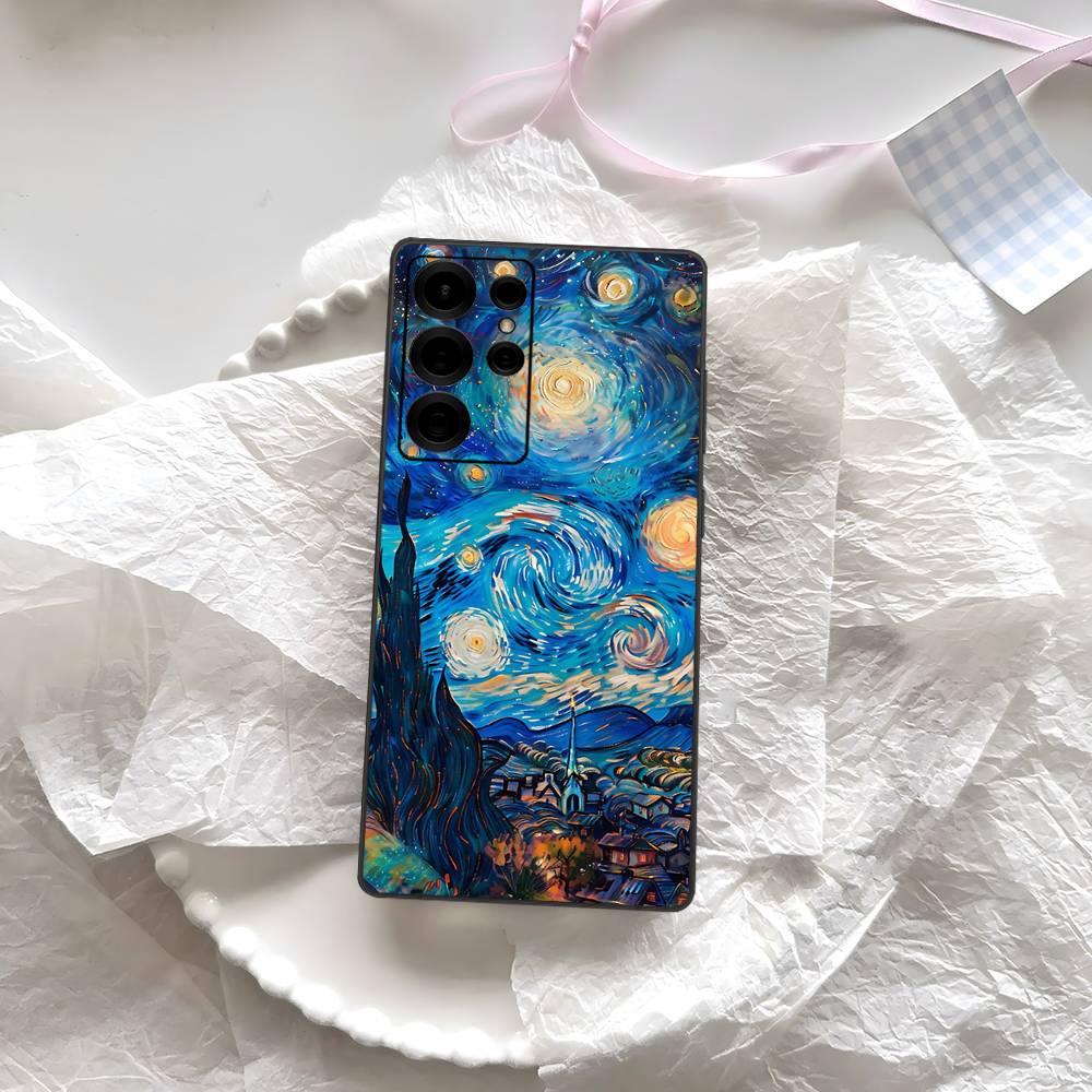 Van Gogh Starry Sky Phone Case For Samsung S 24 Fe 25 Ultra Plus 20 Lite 21 30 22 23 24 22 Ultra 5G Fundas