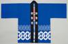 Koide Shoji Happi Made in Adult Size Set Obi and Hand Perfect for Festival Hanban with Tenwa Tsunagi Pattern Coat, 100% Cotton, Japan, Unisex, Blue,