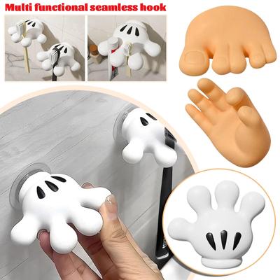 Toothbrush Holder Cute Bathroom Towel Suction Cup Multifunctional Hook Seamless Hook