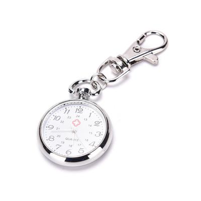 Stainless Steel Quartz Pocket Watch Cute Key Ring Chain  Gift