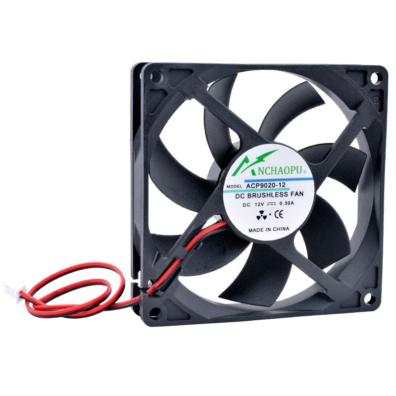 ACP9020 High Speed Cooling Fan 92mm 9.2cm DC12V 24V 2pin Chassis CPU Power Charger Fan for Computer Hardware Cooling System
