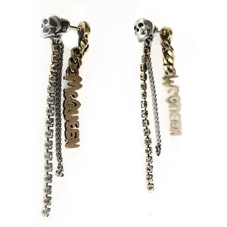 

Alexander McQueen Logo Design Earrings Women earrings Gold 734766-J160T-7286 F,Gold
