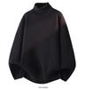 Men's Winter Thickened Turtleneck Sweater - Trendy Solid Color Youth Knitwear with Long Collar