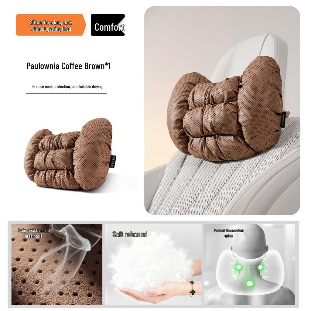 BMW Headrest Neck & Lumbar Support Pillow for New Car Models: 3 Series, 5 Series, X1, X3, X5, I3