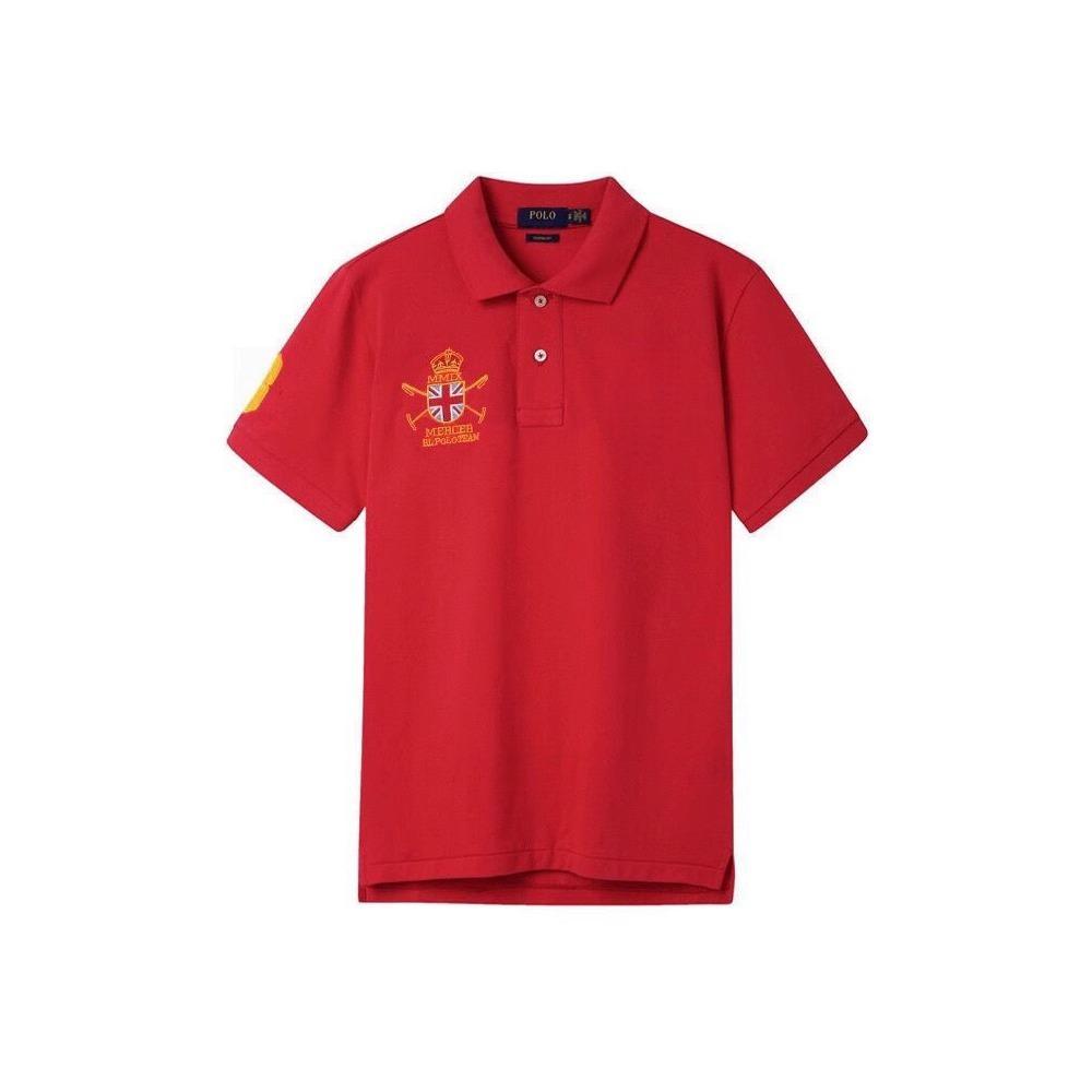 RogueWave Nye Poloskjorter for Menn Bomull Broderi, Kortermet Fasjonable Golf Sporty T-skjorter