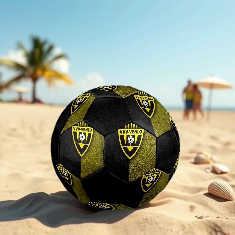 Pallone da Calcio VVV-Venlo Colorato Per Tutte le Età Cucito a Macchina PVC Pronto per la Competizione Resistente Alto Rimbalzo.TAGLIA5