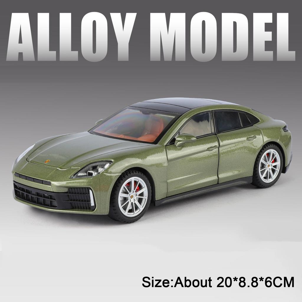 1:24 Panamera 911 Turbo S Toy Alloy Car Model Toy Music Light Pull Back Simulation Vehicle Models Collection Gift for Friends