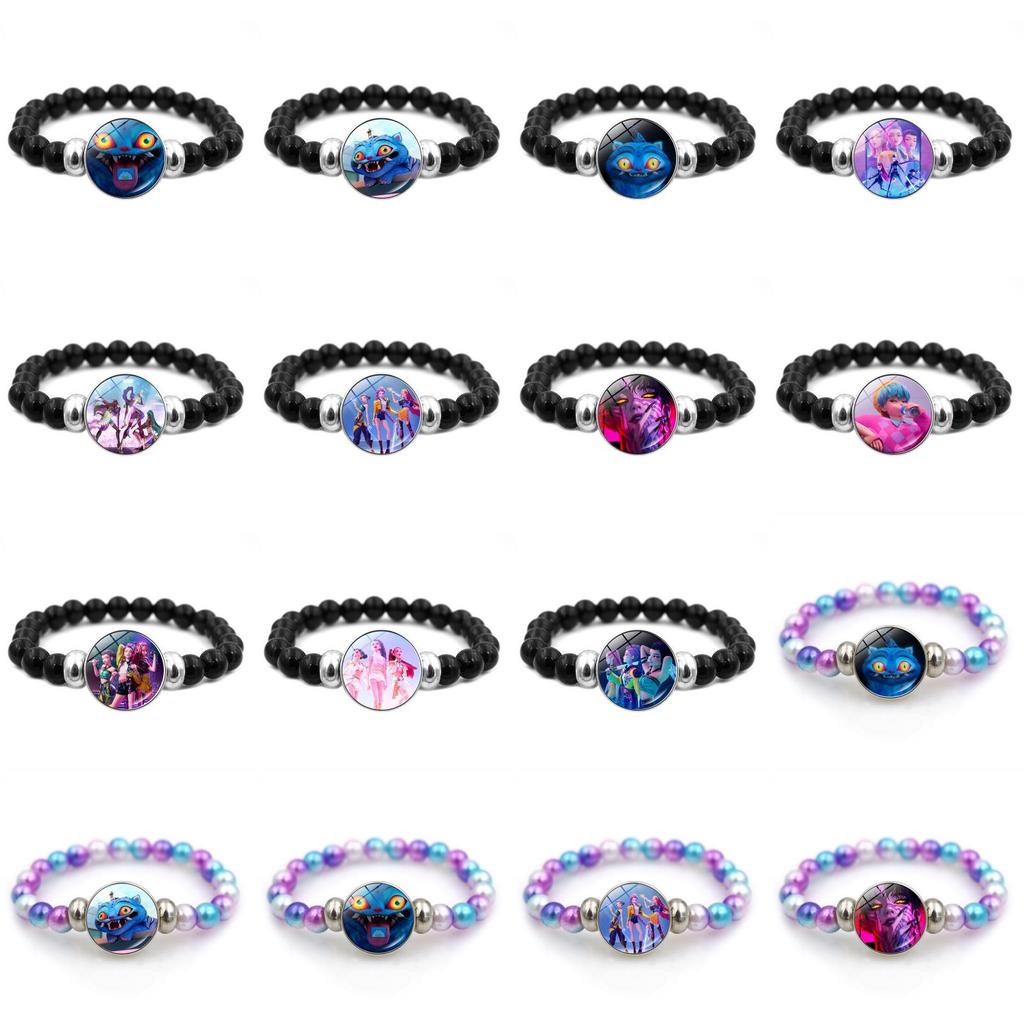 Kpop Demon Hunters Hand Chain With Colorful Resin Beads For Gift And Travel