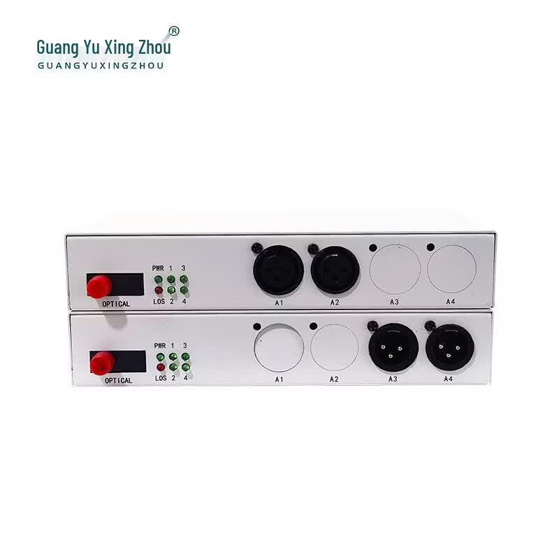 GY-KN200 2-Channel Balanced Audio Fiber Optic Transceiver (XLR/FC)