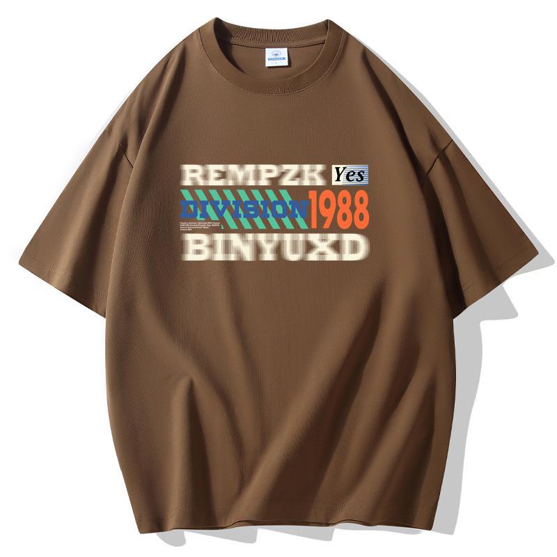 8 Colors 1988 Man's Short Sleeves Loose T-shirt 100% Cotton Casual Tee Size S-5XL